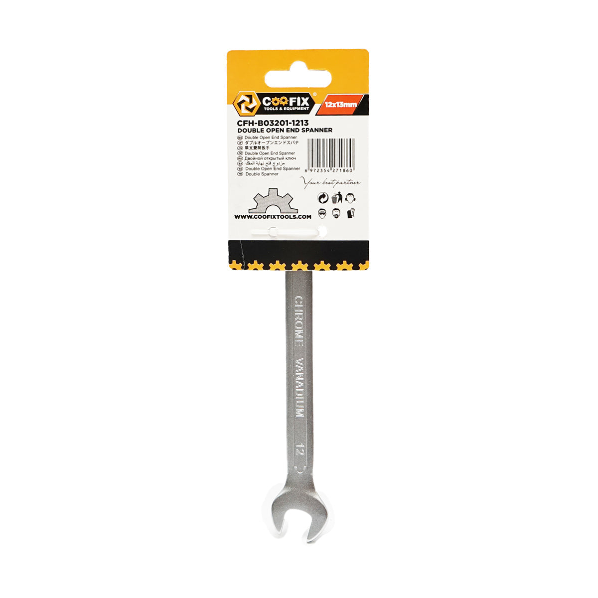 Chiave fissa doppia 12x13 mm professionale Coofix