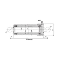 CILINDRO IDRAULICO PER RIBALTAMENTO RIMORCHIO 7 TON CON CORSA A 3 GRADINI