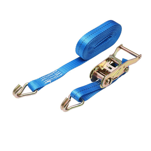 Cinghia di ancoraggio merci 5m x 25mm 750 kg, Cinghia a cricchetto e gancio