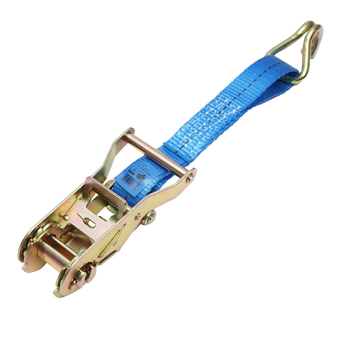 Cinghia di ancoraggio merci 5m x 25mm 750 kg, Cinghia a cricchetto e gancio