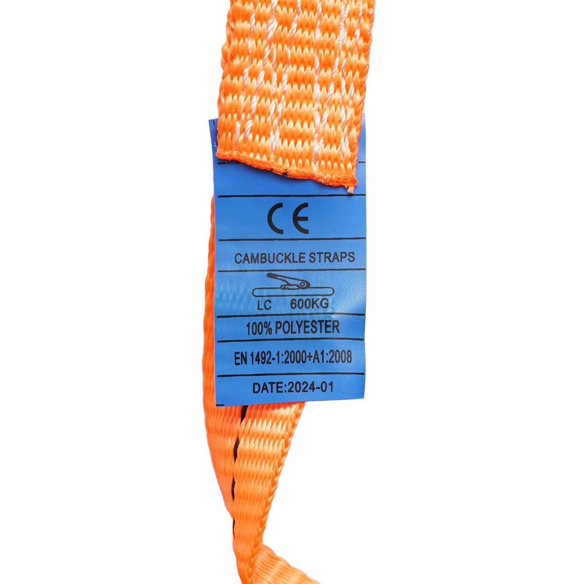 Cinghia di Ancoraggio Merci, 2,5m x 25mm, 600kg, con Cricchetto