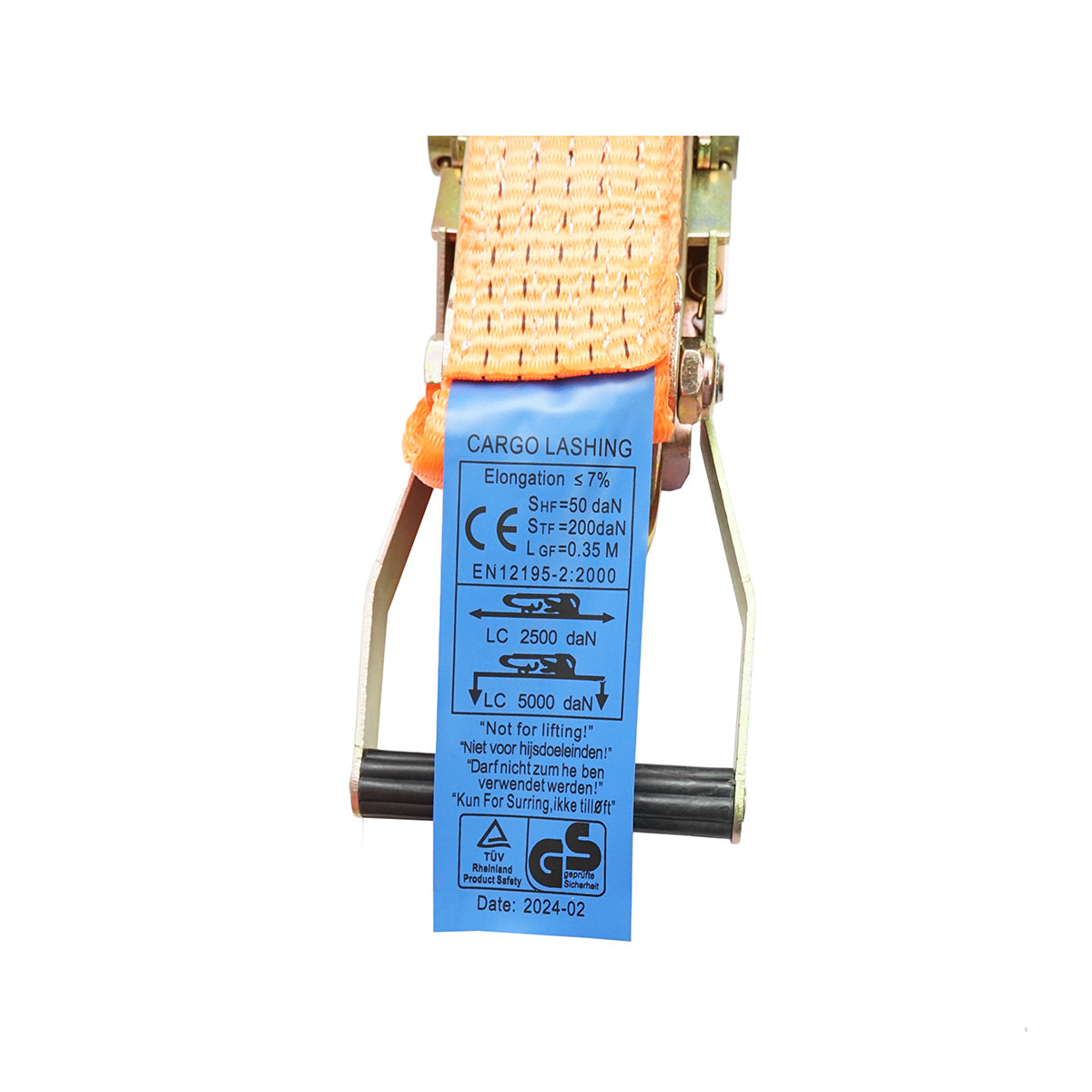 Cinghia di ancoraggio per carico 12mx50mm 5T (cricchetto singolo) Breckner Germany