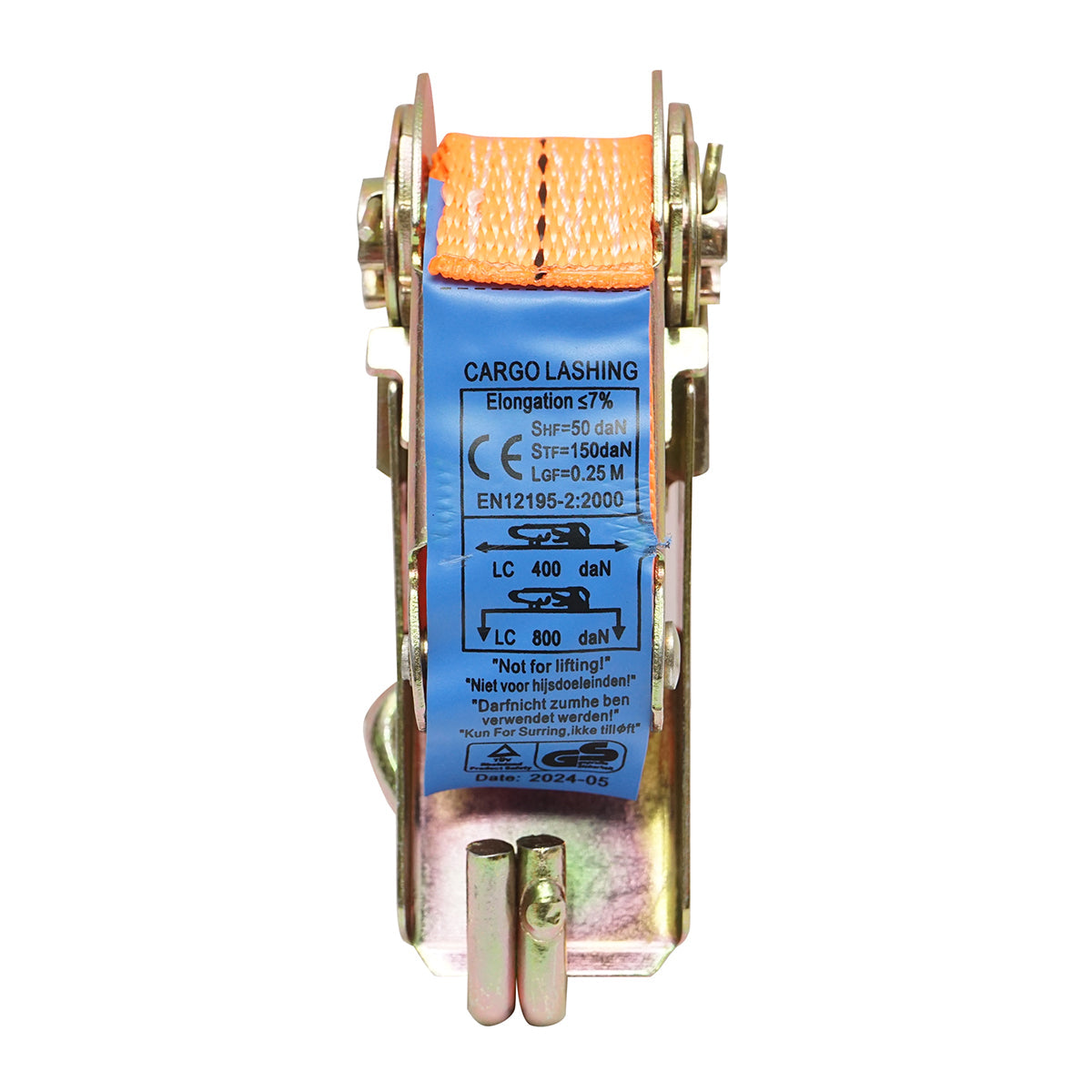 Cinghia di ancoraggio per carico 5mx25mm 800Kg (cricchetto singolo)