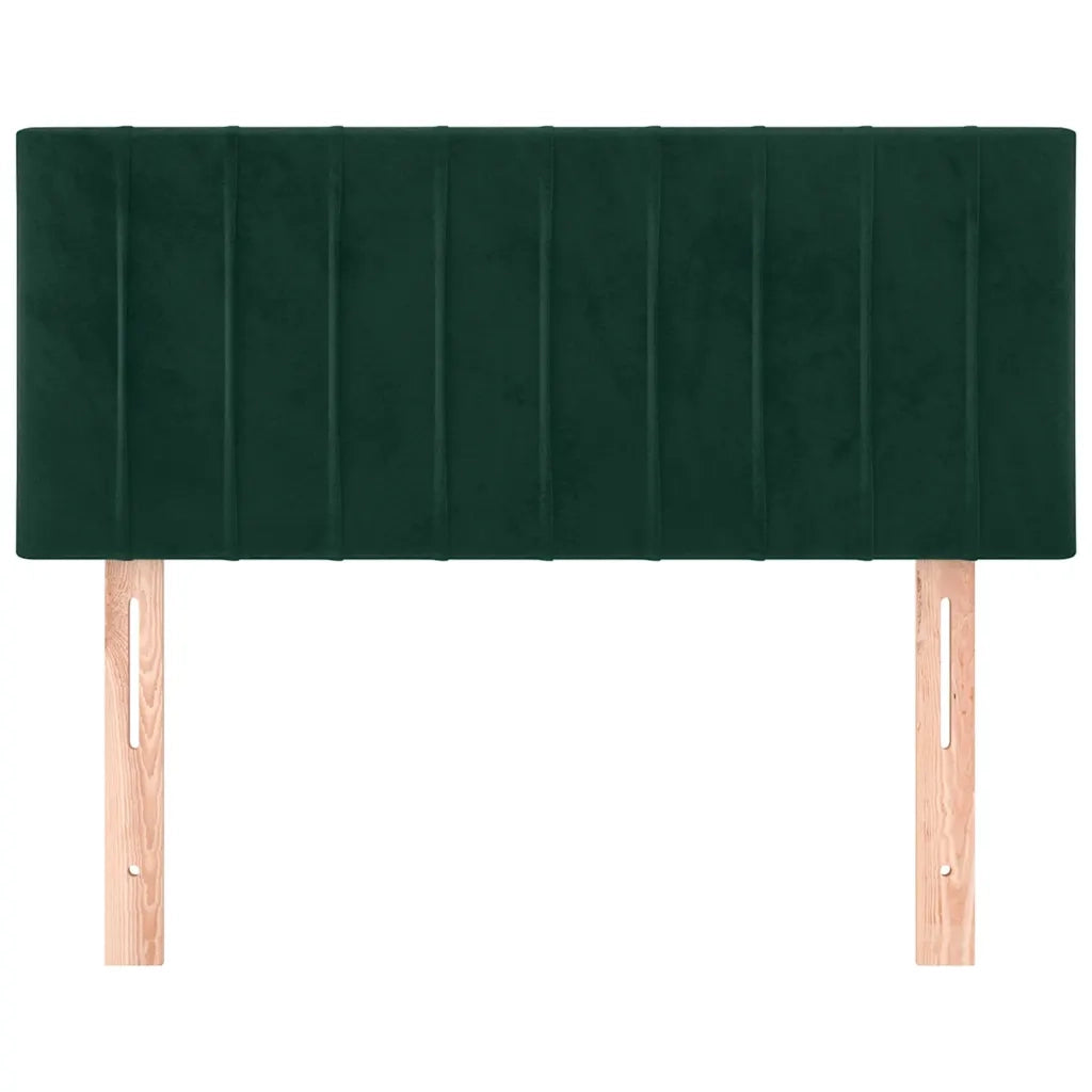 Testiera-Testata-Testiera Decorativa Verde scuro 90x5x78/88 cm in Velluto 460562