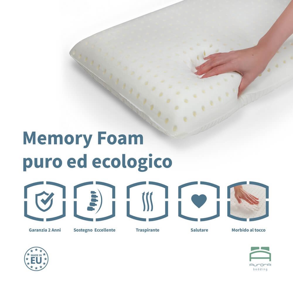 Cuscino saponetta Memory forato 72x42x12 - NUVOLA