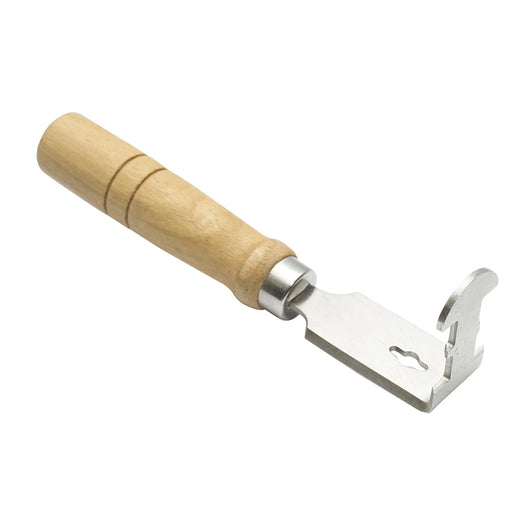 Coltello da apicoltore con manico in legno per la pulizia dei telaini di cera e propoli