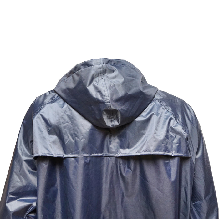 Completo impermeabile taglia M con cappuccio e pantaloni in poliestere e PVC, blu navy Breckner Germany