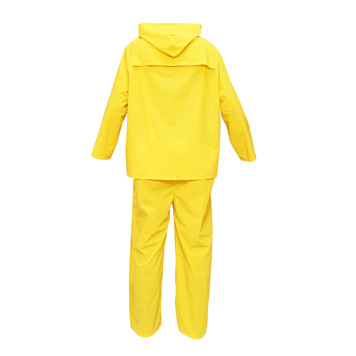 Completo impermeabile taglia M con cappuccio e salopette in poliestere e PVC, giallo Breckner Germany