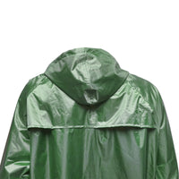 Completo impermeabile taglia XXL con cappuccio e pantaloni in poliestere e PVC, verde Breckner Germany