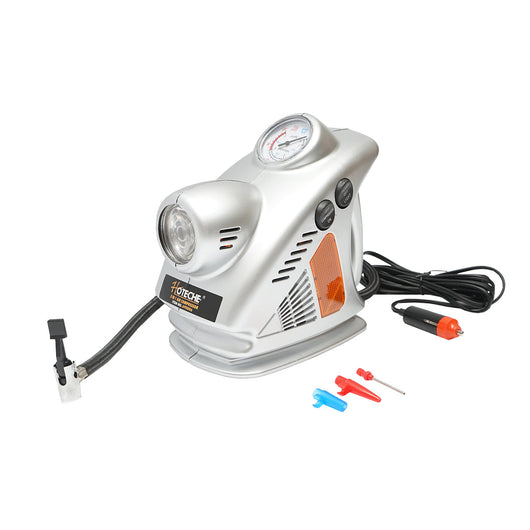 Compressore per auto 3 in 1 da 12 V con torcia e lampada da lavoro, pressione massima 6,9 bar. Hoteche