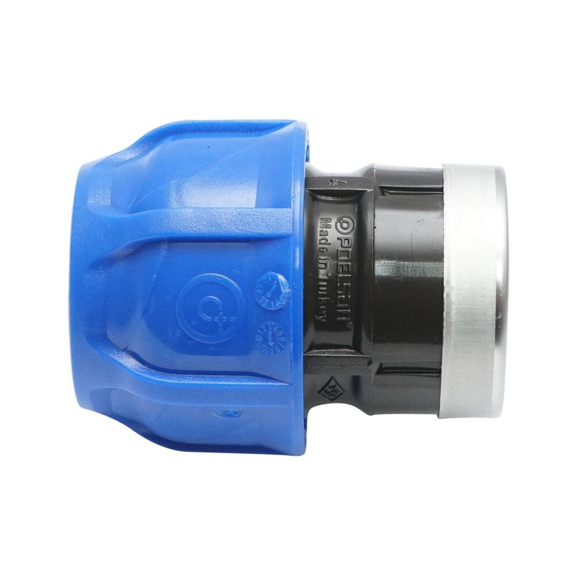 Connettore a compressione 32 mm x 1" PN16 Connettori tubo dell’aqua per sistemi di irrigazione RACCORDO/GIUNTO FEMMINA mm.32 X 1"