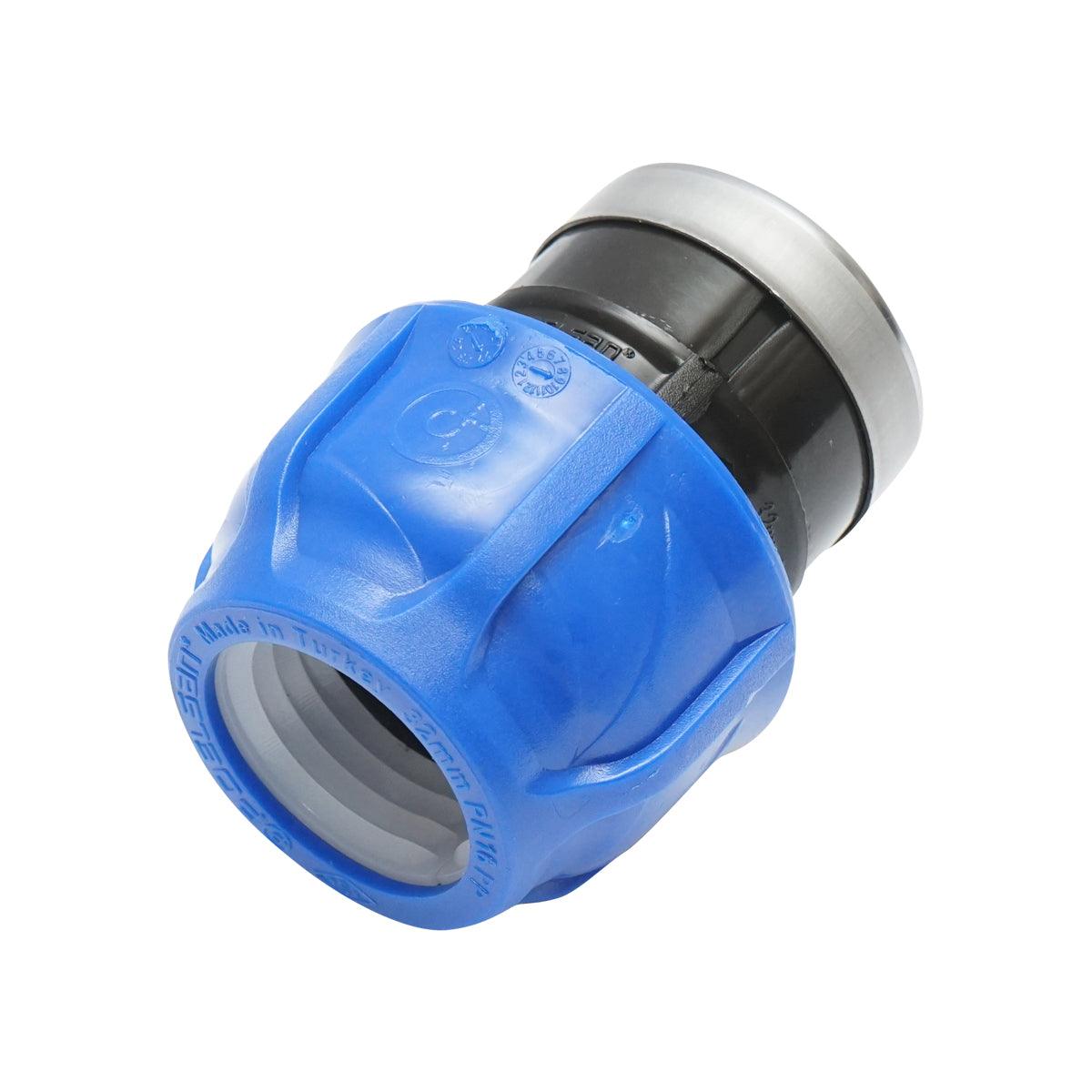 Connettore a compressione 32 mm x 1" PN16 Connettori tubo dell’aqua per sistemi di irrigazione RACCORDO/GIUNTO FEMMINA mm.32 X 1"