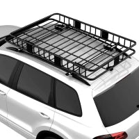 Portapacchi Auto Universale per Tetto in Metallo, 162x99x16cm, Nero