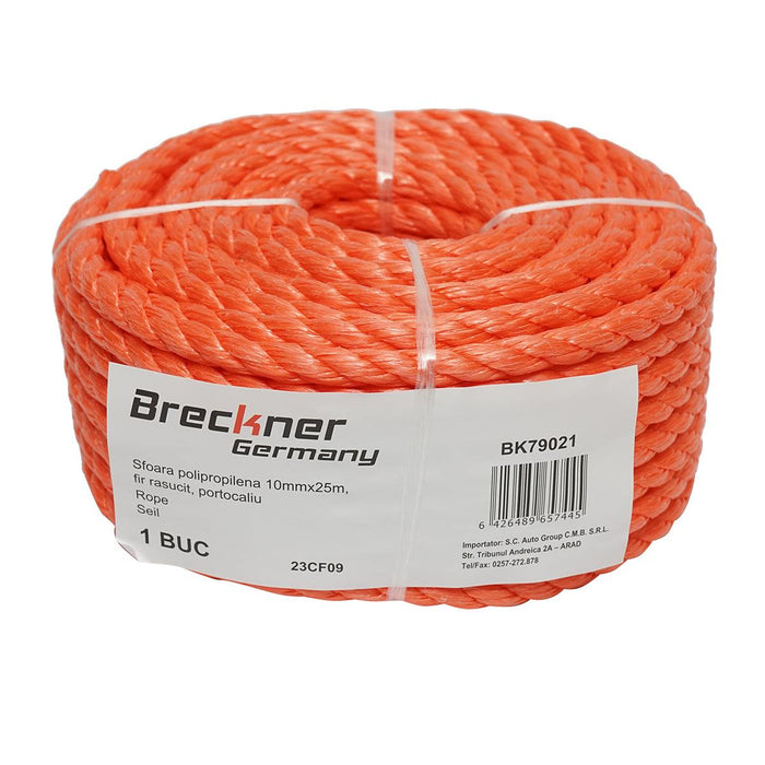 Corda in PP da 10 mm x 25 m, Arancione