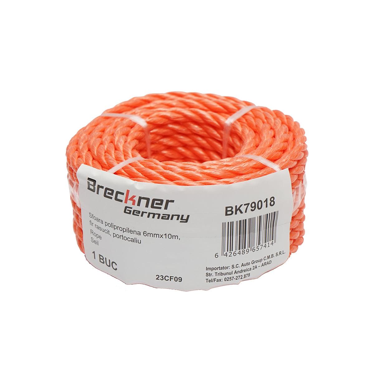 Corda in PP da 6 mm x 10 m, Arancione