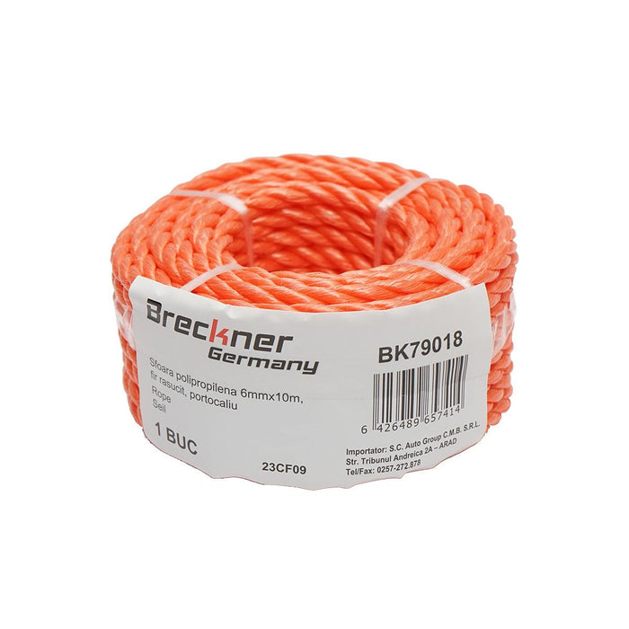 Corda in PP da 6 mm x 10 m, Arancione