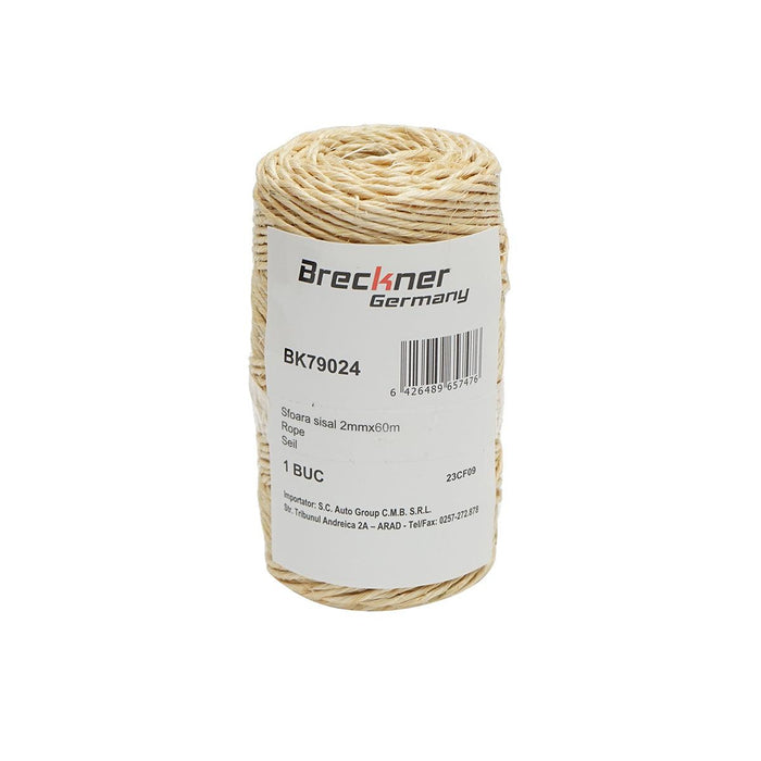 Corda in Sisal 2mm x 60m, Breckner Germany