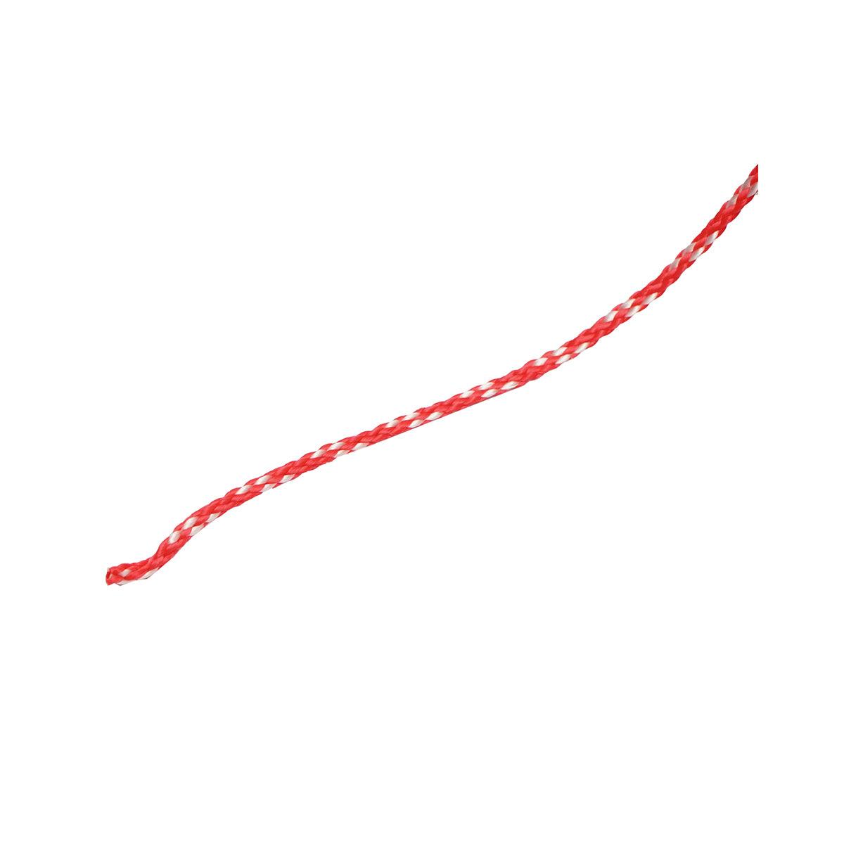 Corda Intrecciata 2mm x 50m, Rosso/Bianco, Breckner Germany