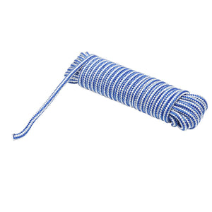 Corda PP intrecciata 8 mm x 10 m, bianca/blu, Corda multiuso in polipropilene Breckner Germany