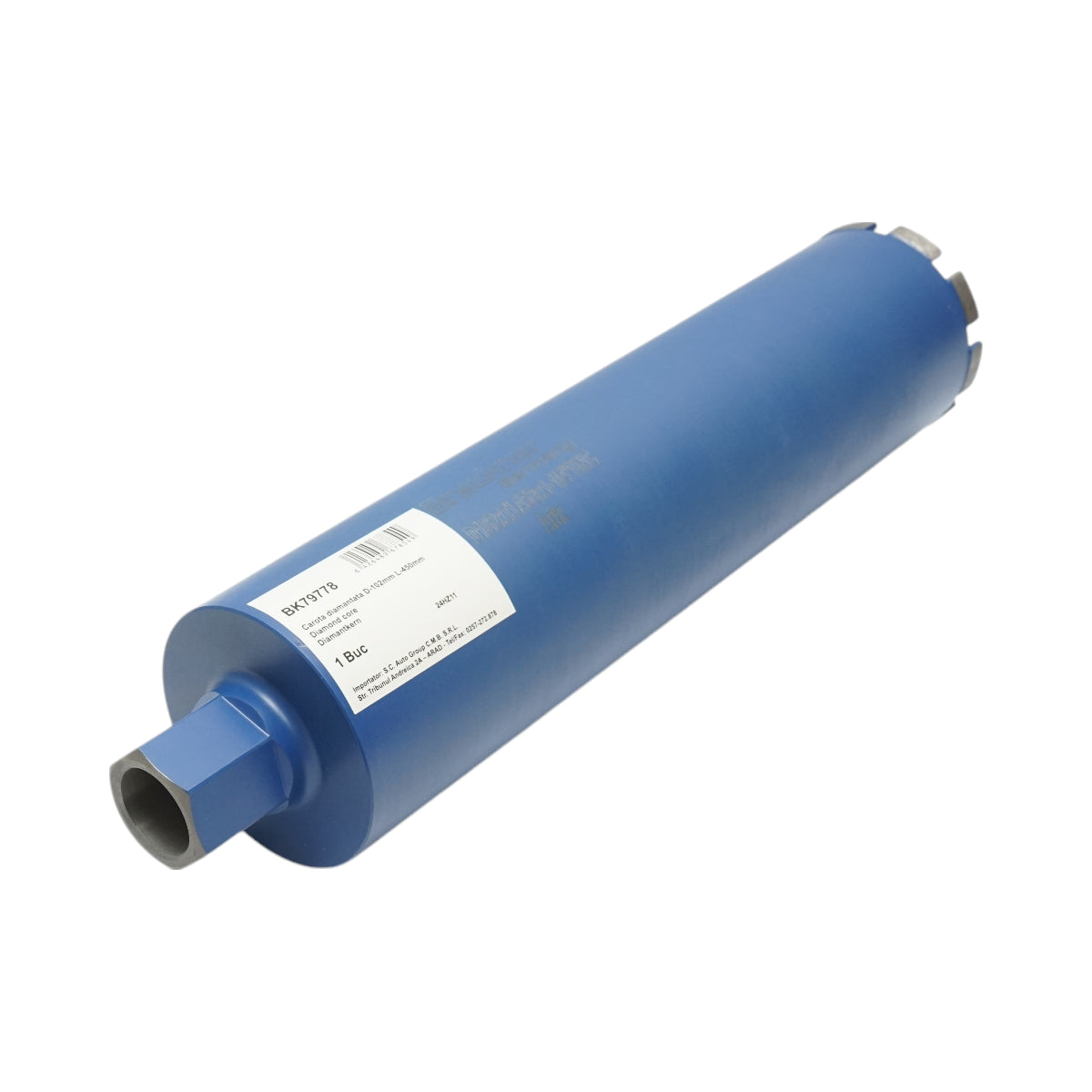 Corona diamantata 102x450mm con filettatura interna 1-1/4 UNC, foratura a umido per calcestruzzo, mattoni Breckner Germany