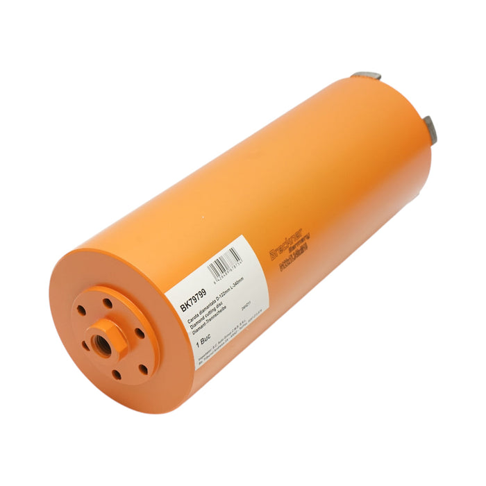 Corona diamantata 122x340mm con filettatura interna M16, foratura a secco per mattoni Breckner Germany