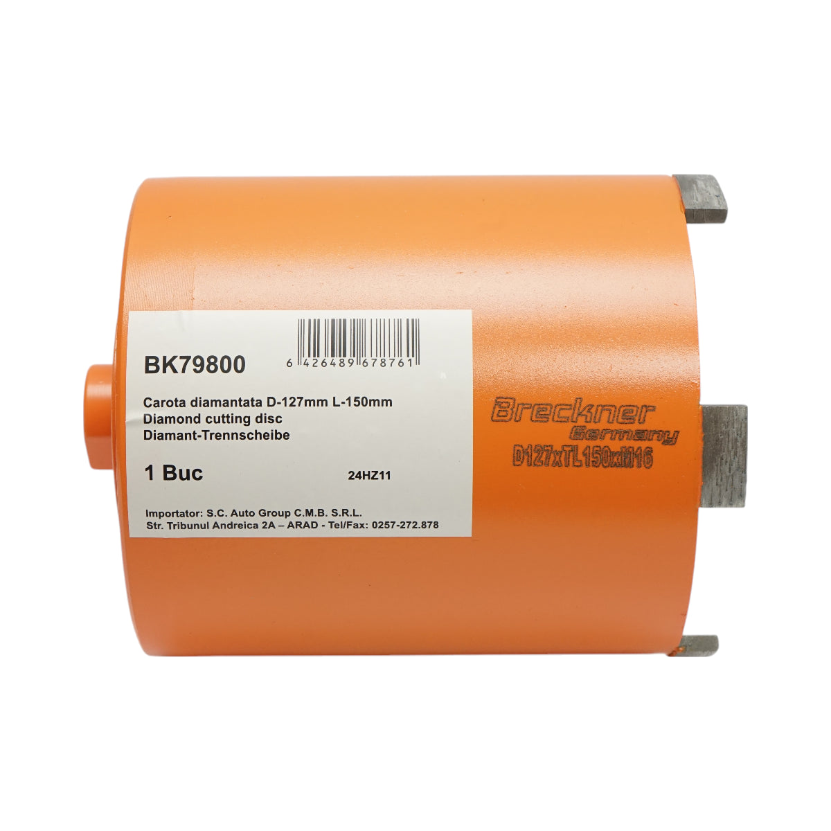 Corona diamantata 127x150mm con filettatura interna M16, foratura a secco per mattoni Breckner Germany