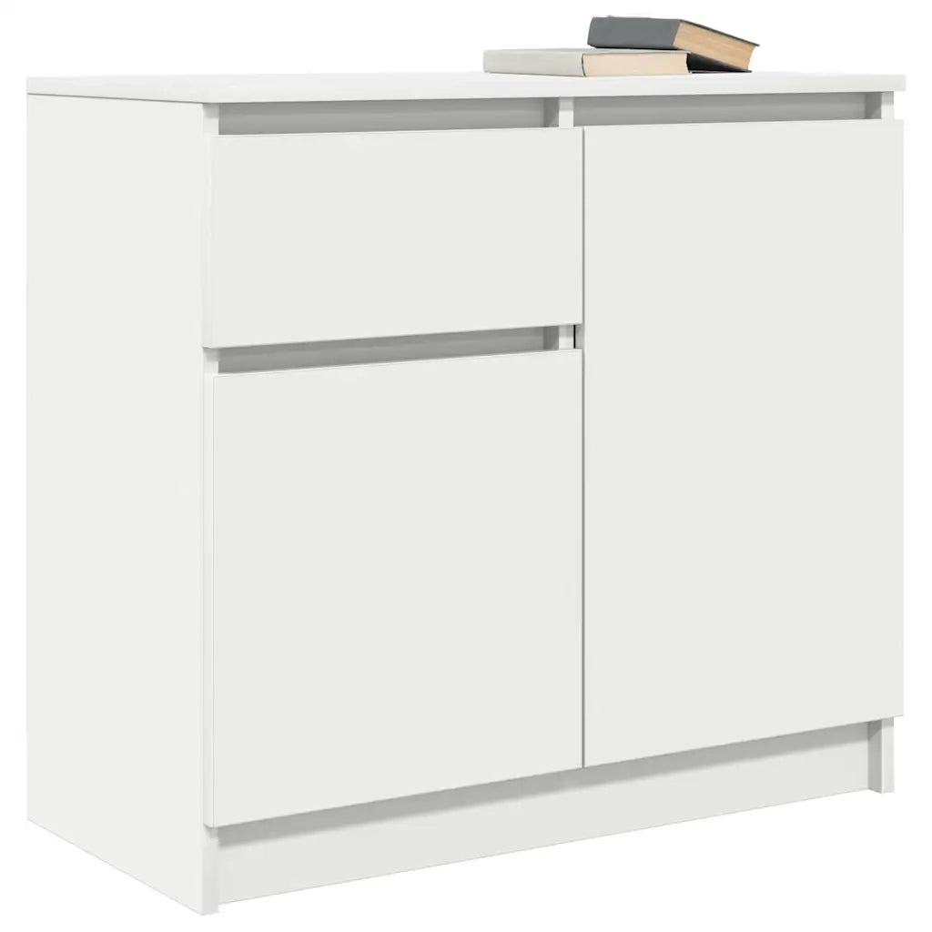 Credenza con Cassetto Bianco 71x35x65 cm in Legno Multistrato