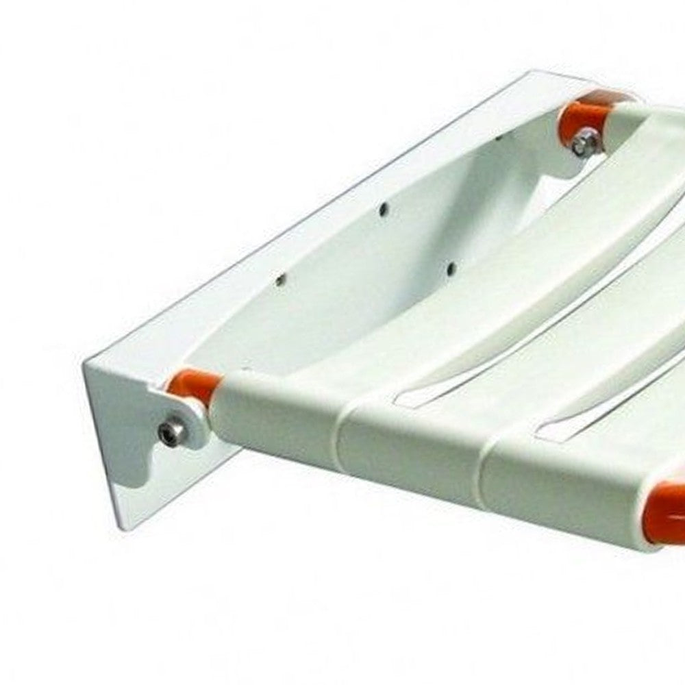 Sedile per doccia ribaltaltabile inox lucido/arancio