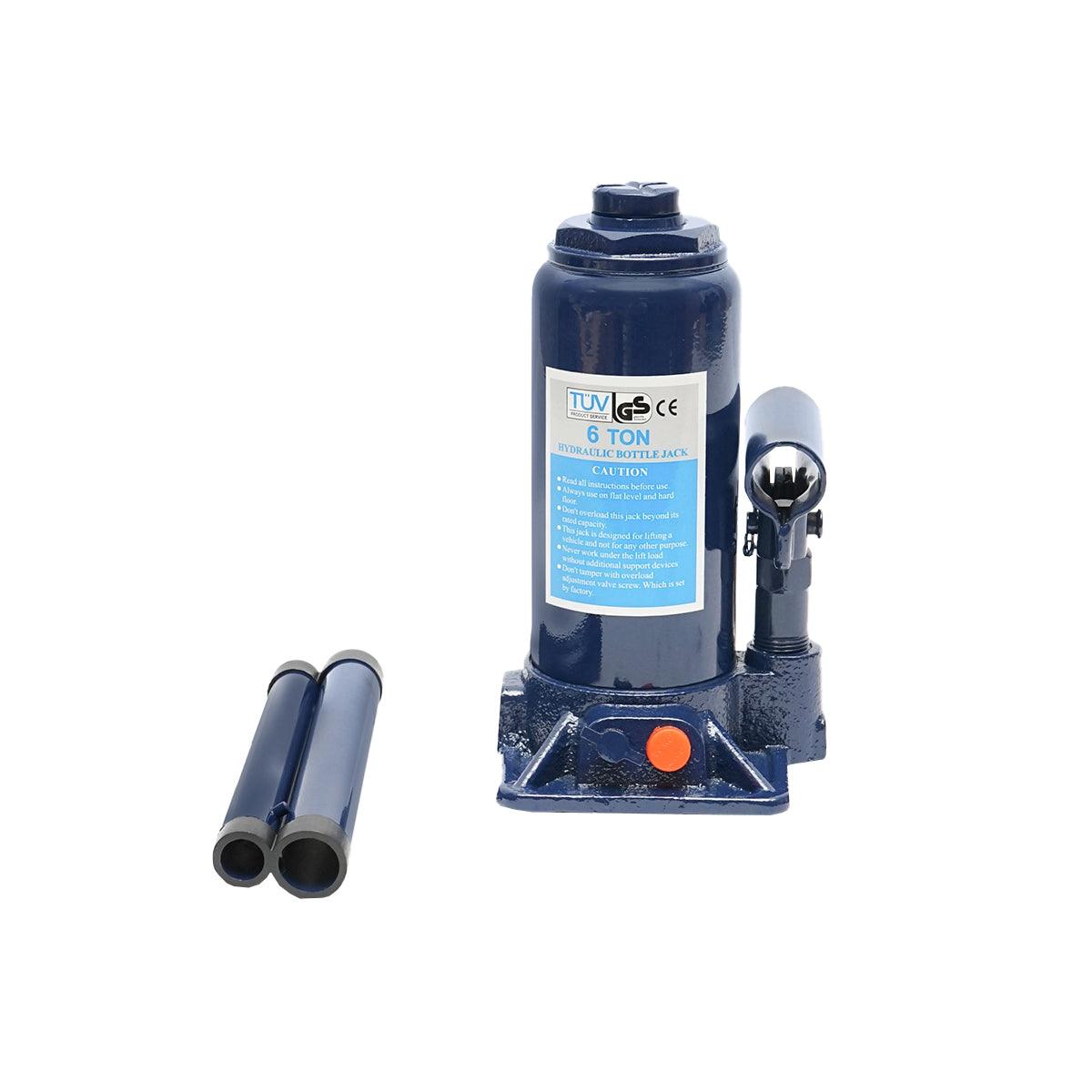 Cric a bottiglia idraulico 6 tonnellate Martinetto Idraulico Jack Bottiglia 6 Ton Valvola di Sovraccarico
