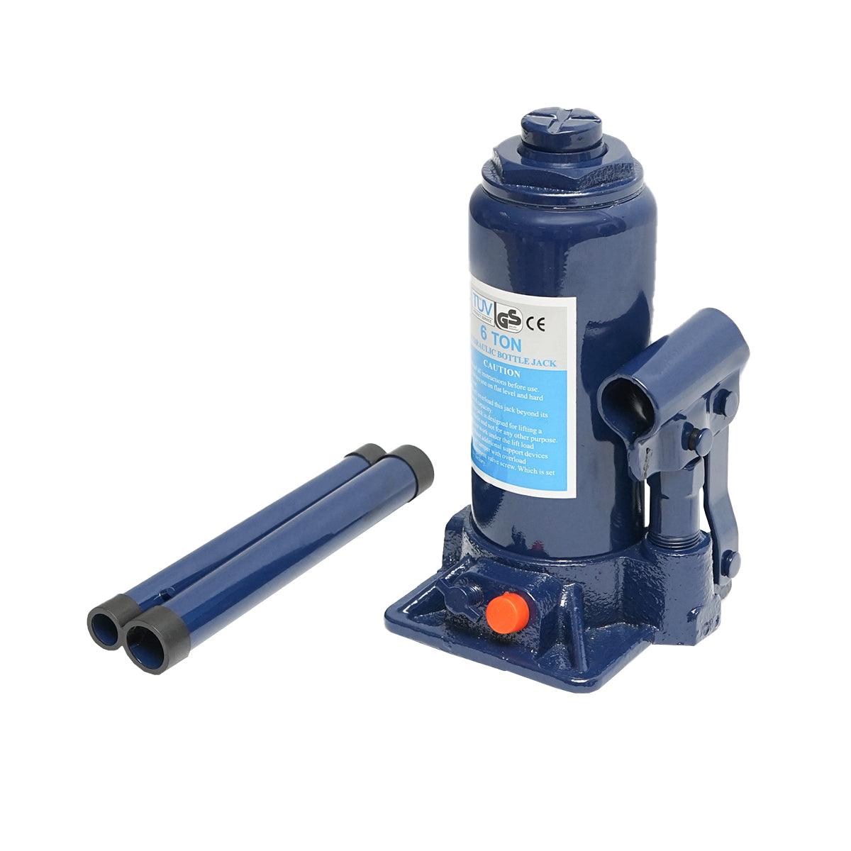 Cric a bottiglia idraulico 6 tonnellate Martinetto Idraulico Jack Bottiglia 6 Ton Valvola di Sovraccarico