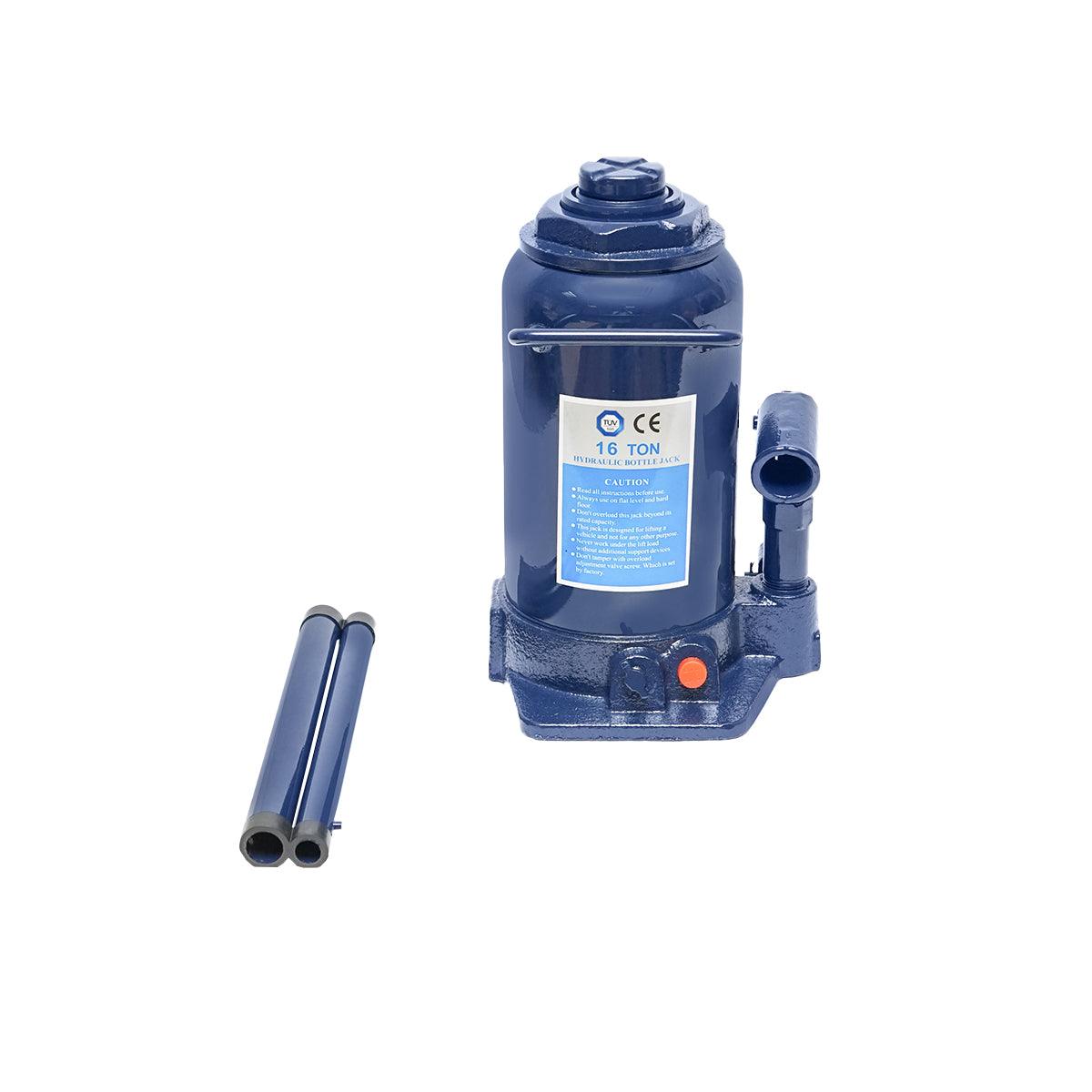 Cric a bottiglia idraulico Doppio Pistone 16 tonnellate Martinetto Idraulico Jack Bottiglia 16 Ton