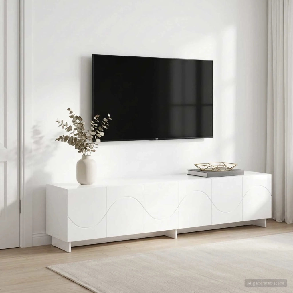 Supporto TV 179.5 x 34.5 x 40 cm Bianco Lucido 8011589