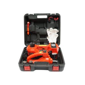 Cric idraulico elettrico 5T con compressore d’aria e chiave a impulsi 12V Breckner Germany