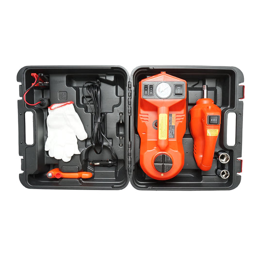 Cric idraulico elettrico 5T con compressore d’aria e chiave a impulsi 12V Breckner Germany