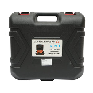 Cric idraulico elettrico 5T con compressore d’aria e chiave a impulsi 12V Breckner Germany