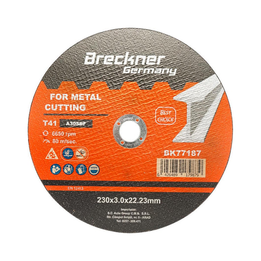 10 Dischi da Taglio T41 230x3x22mm per Metallo Disco Flessibili taglio Ferro per Smerigliatrice Angolare Mola Taglio Breckner Germany