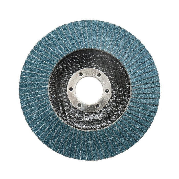 10 Dischi Lamellari Zirconio 115mm P100 per Acciaio INOX Metallo, Dischi Abrasivi, Disco Lamellare Breckner Germany