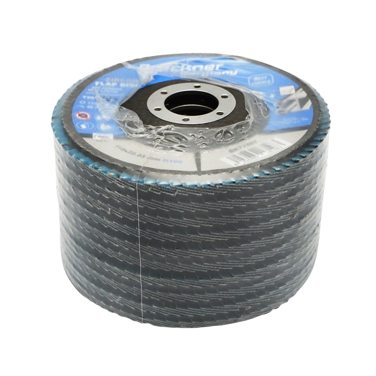 10 Dischi Lamellari Zirconio 115mm P100 per Acciaio INOX Metallo, Dischi Abrasivi, Disco Lamellare Breckner Germany