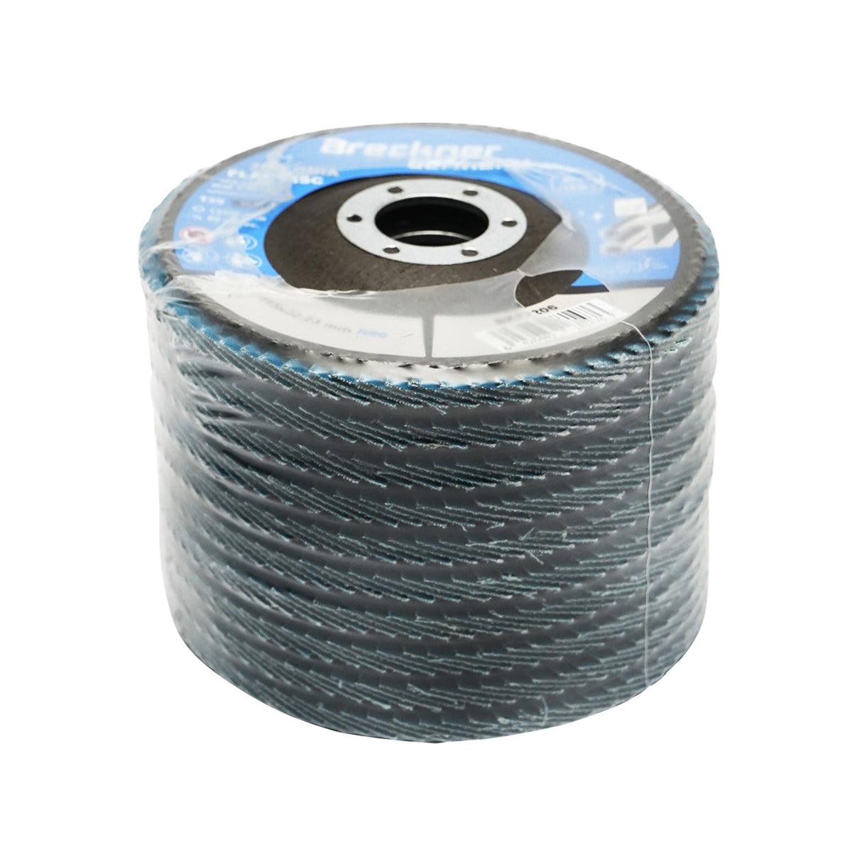 10 Dischi Lamellari Zirconio 115mm P80 per Acciaio INOX Metallo, Dischi Abrasivi, Disco Lamellare Breckner Germany