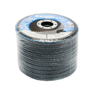 10 Dischi Lamellari Zirconio 115mm P80 per Acciaio INOX Metallo, Dischi Abrasivi, Disco Lamellare Breckner Germany