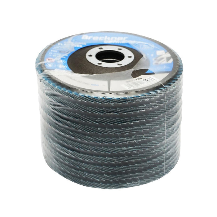 10 Dischi Lamellari Zirconio 115mm P80 per Acciaio INOX Metallo, Dischi Abrasivi, Disco Lamellare Breckner Germany