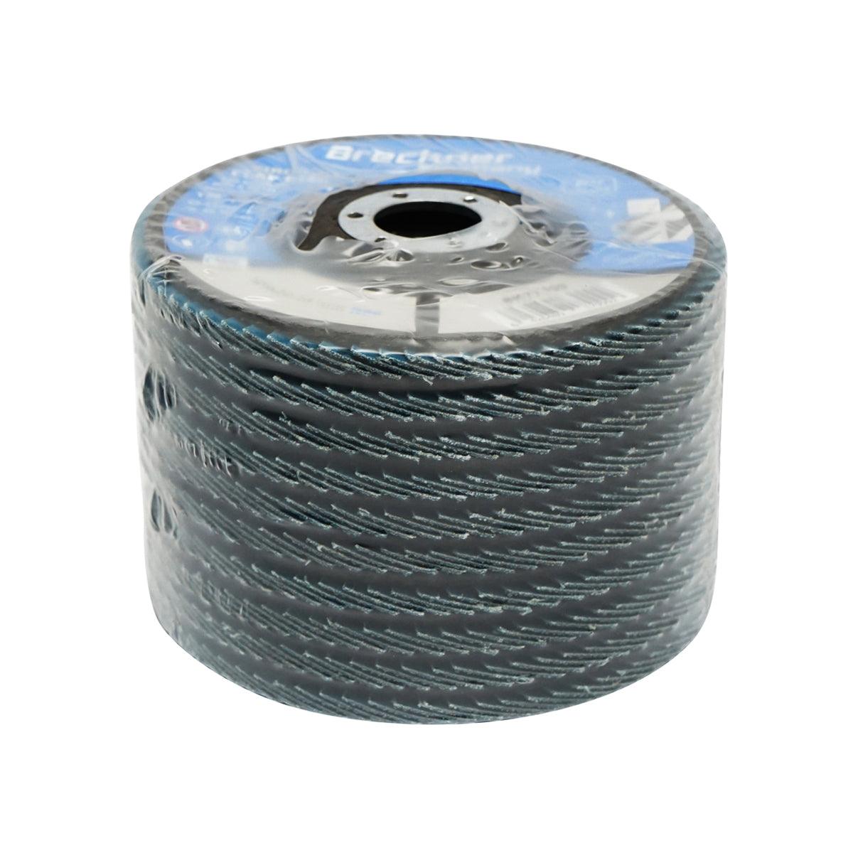 10 Dischi Lamellari Zirconio 125mm P60 per Acciaio INOX Metallo, Dischi Abrasivi, Disco Lamellare Breckner Germany