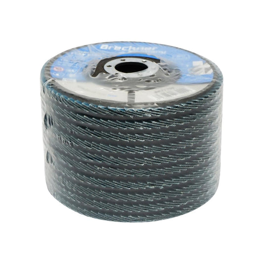 10 Dischi Lamellari Zirconio 125mm P60 per Acciaio INOX Metallo, Dischi Abrasivi, Disco Lamellare Breckner Germany