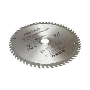 Disco circolare widia per legno 230x25,4mm, max. velocità. 6600 giri/min, 60 denti, Crownman industriale