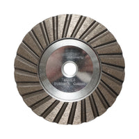 Disco diamantato a tazza segmentata turbo da 100 mm, filettatura M14, alluminio grezzo per la levigatura del marmo Breckner Germany