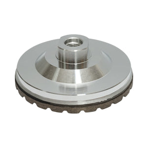 Disco diamantato a tazza segmentata turbo da 100 mm, filettatura M14, alluminio grezzo per la levigatura del marmo Breckner Germany