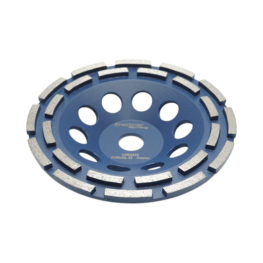 Disco diamantato a tazza segmentato 180x22,23, doppia fila grosso, CONCRETE standard per la levigatura di calcestruzzo, pietra, mosaico Breckner Germany
