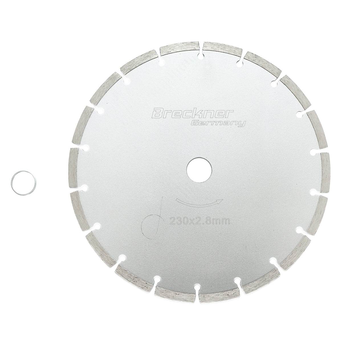 Disco diamantato segmentato 230x2.8mm per taglio a secco di calcestruzzo e ceramica Breckner Germany