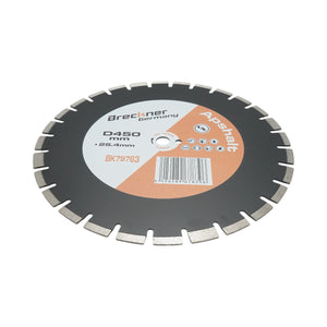 Disco diamantato segmentato 450x25,4 mm, segmento B40 12 mm per asfalto-calcestruzzo, mattoni, massetto Breckner Germany