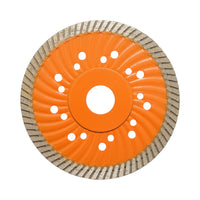 Disco diamantato turbo 125x22,23 mm, segmento 10 mm per piastrelle, autobloccanti, mosaici, pietre dure, marmo, granito Breckner Germany